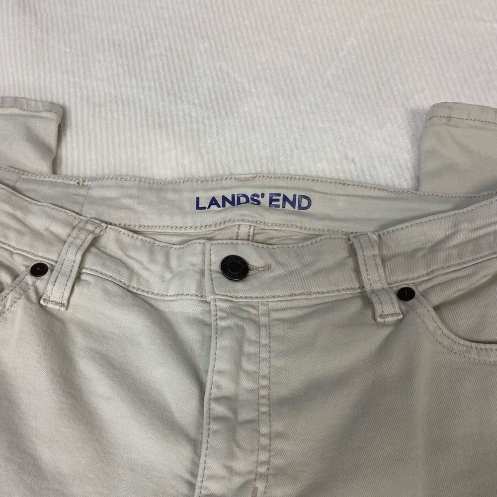 Lands’ End Light Khaki Jeans size 14 - Picture 3 of 7